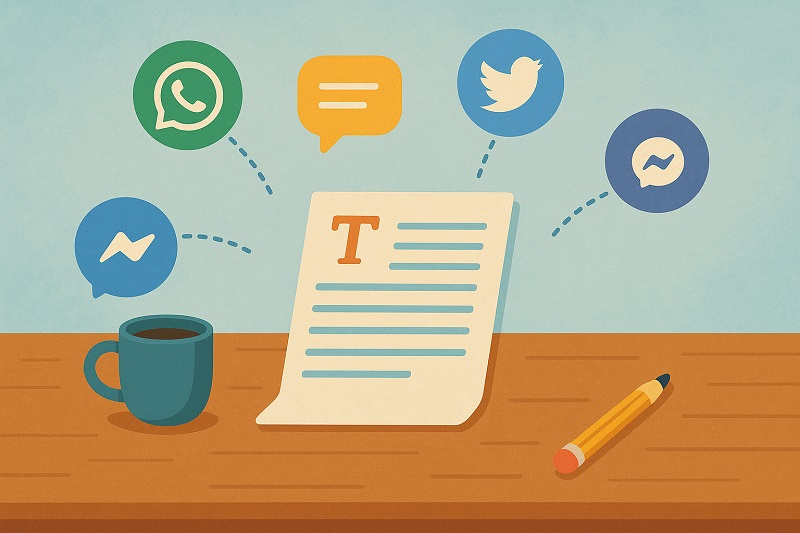 Соціальні мережі та месенджери з роботою по написанню текстів Соціальні мережі та месенджери з роботою по написанню текстів