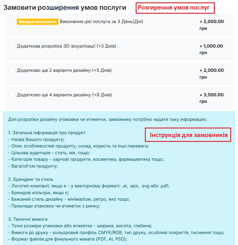 Приклад заповненої другої частини форми на розміщення послуги в "Магазині фріланс послуг": Приклад заповненої другої частини форми на розміщення послуги в "Магазині фріланс послуг":